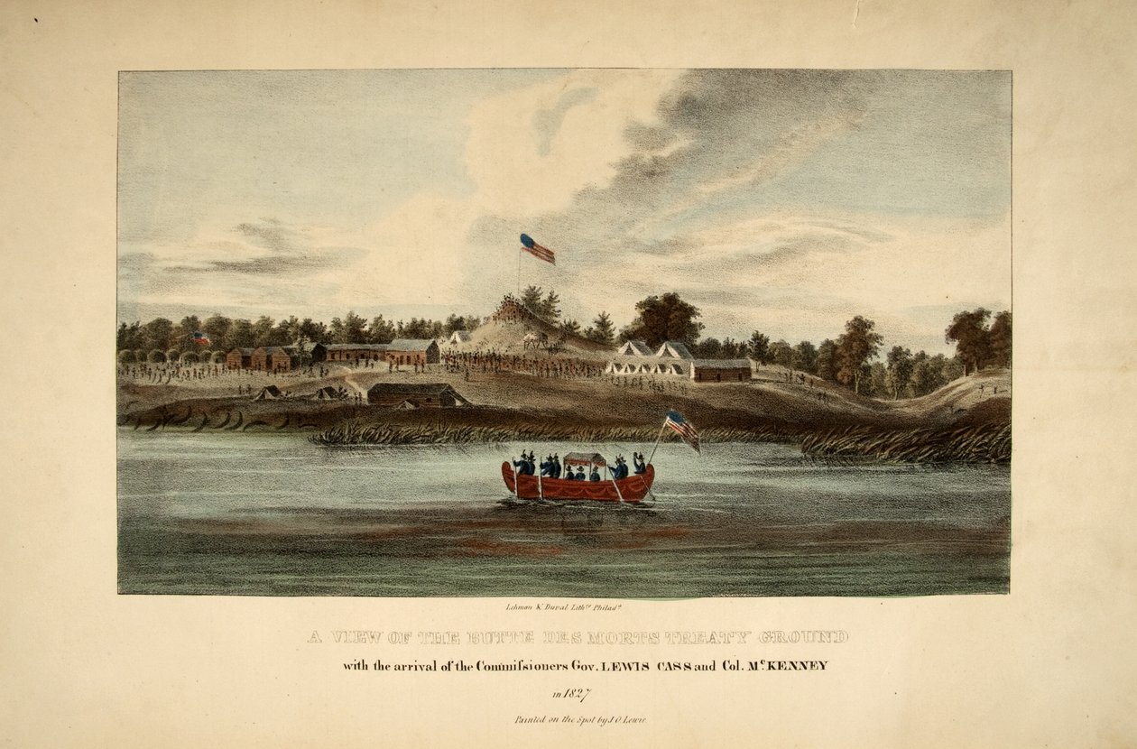 Udsigt over Butte Des Morts Treaty Ground af James Otto Lewis