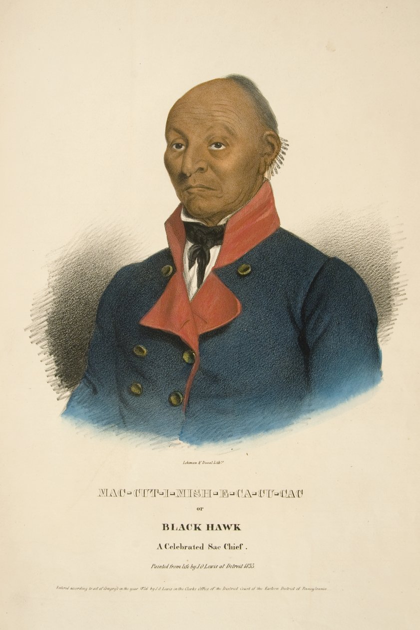 Mac-cut-i-mish-e-ca-cu-cac eller Black Hawk af James Otto Lewis