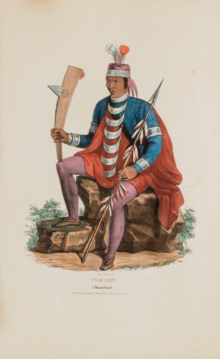 RICHARDVILLE; En Miami-høvding, fra The Aboriginal Portfolio af James Otto Lewis