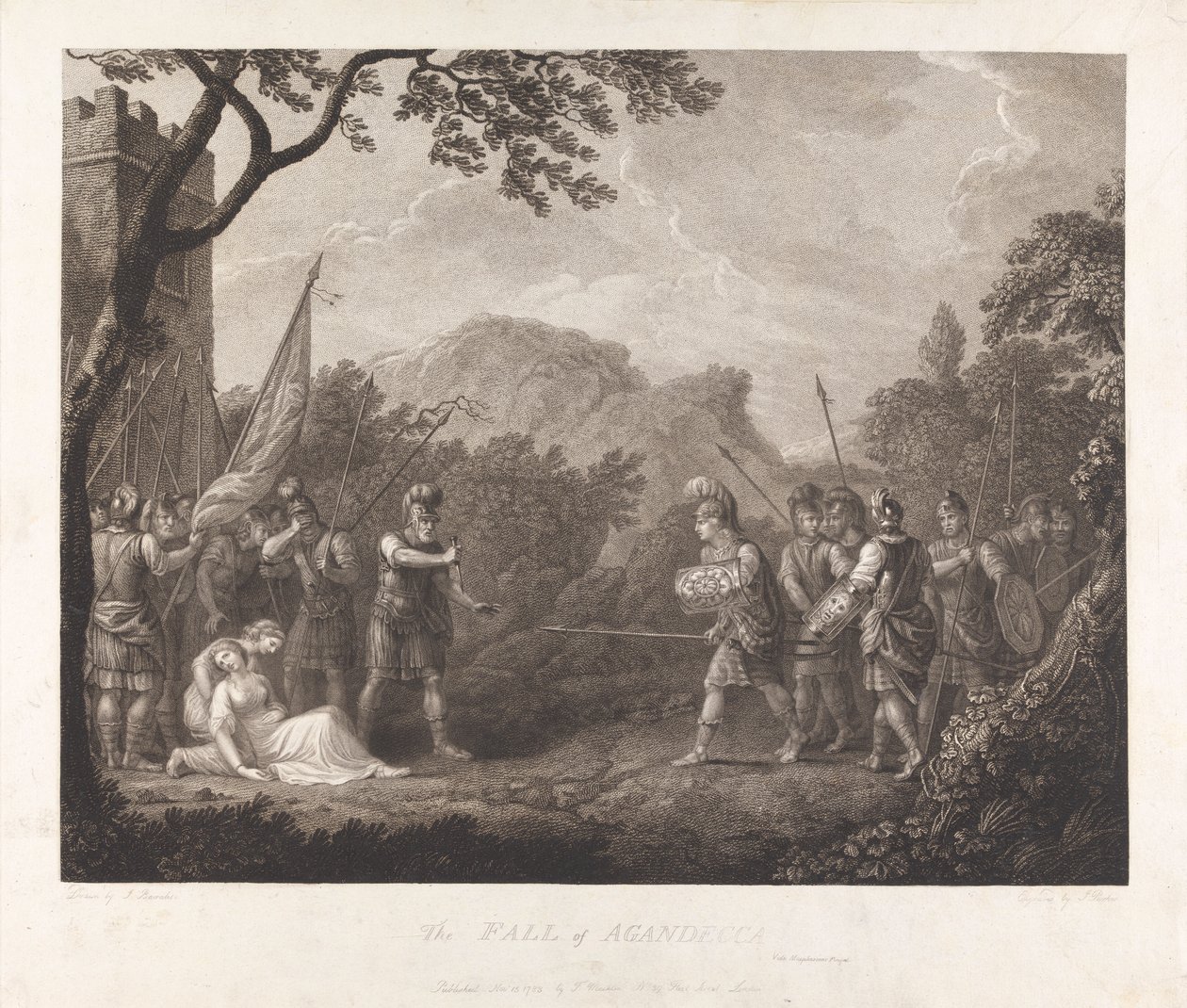 Aganeccas fald, 1783 af James Parker
