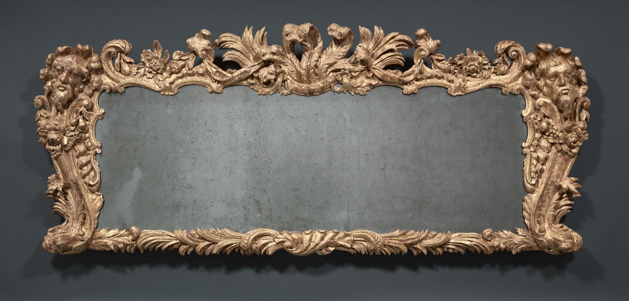 Overkappe spejl, ca. 1740 af James Pascall