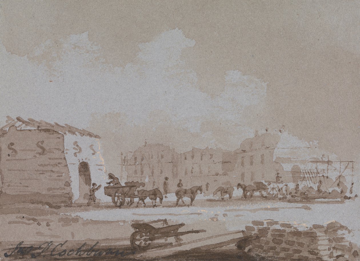 Opførelse af et fort af James Pattison Cockburn