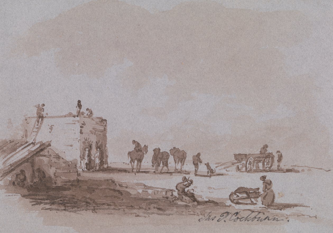 Opførelse af et fort af James Pattison Cockburn