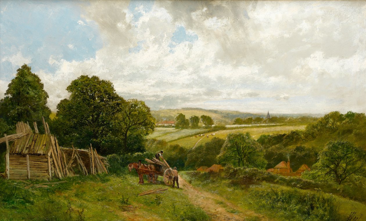 Kanalen ved Old Basing, Hampshire af James Peel
