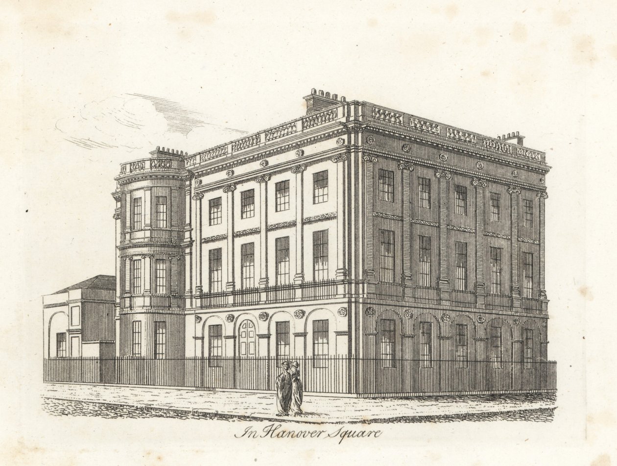 Harewood House, Hanover Square, London af James Peller Malcolm