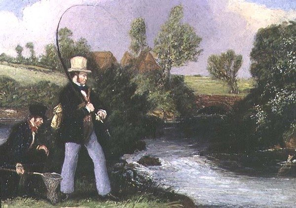 Fiskescene (olie om bord) af James Pollard