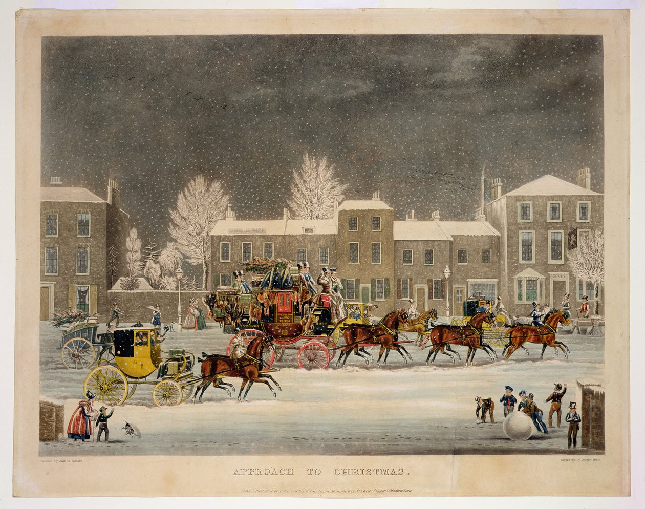 The Approach to Christmas, indgraveret af George Hunt af James Pollard