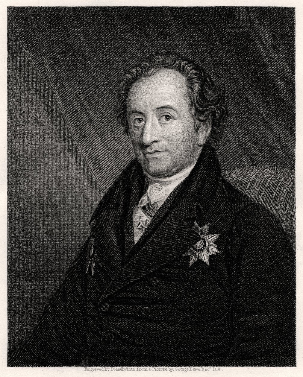 Johann Wolfgang von Goethe, tysk digter, dramatiker og videnskabsmand, 1800-tallet af James Posselwhite