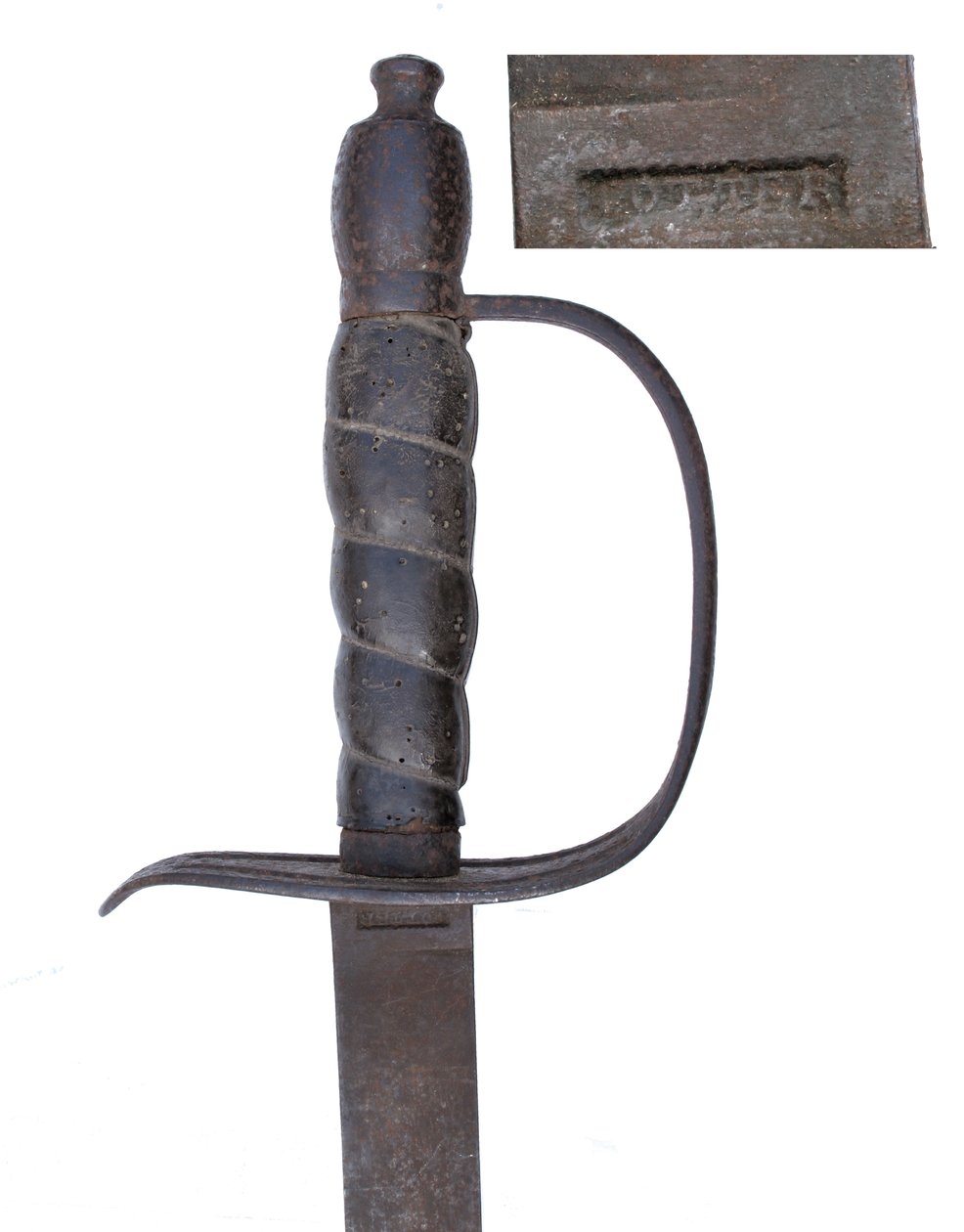 Loyalist (Tory) officers kavaleri sabel, amerikansk uafhængighedskrig (metal og læder) af James Potter