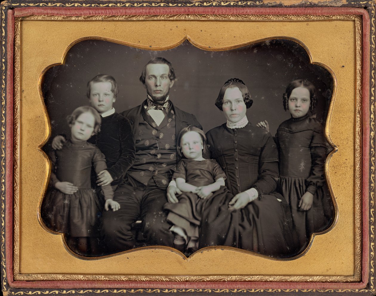Portræt af en familie, ca. 1848 (foto) af James Presley Ball
