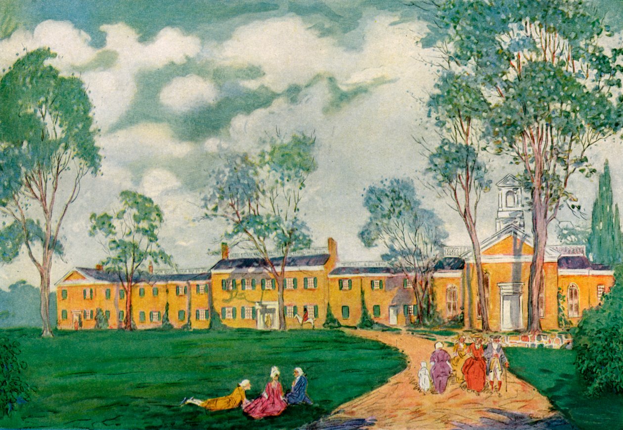Doughoregan Manor, nær Ellicott City, Maryland, USA, c1700-tallet 1921. af James Preston