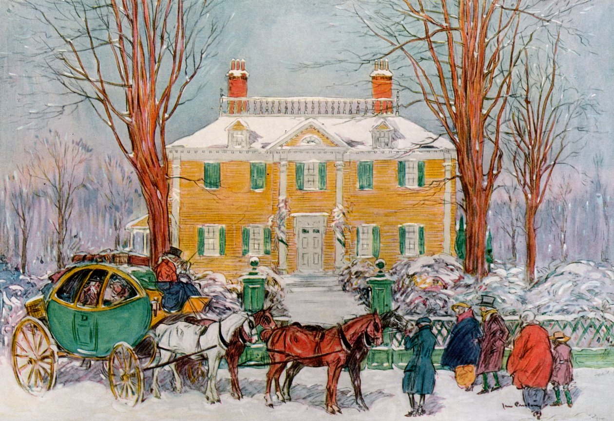 Longfellow House, Cambridge, Massachusetts, USA, c1700-tallet 1921. af James Preston