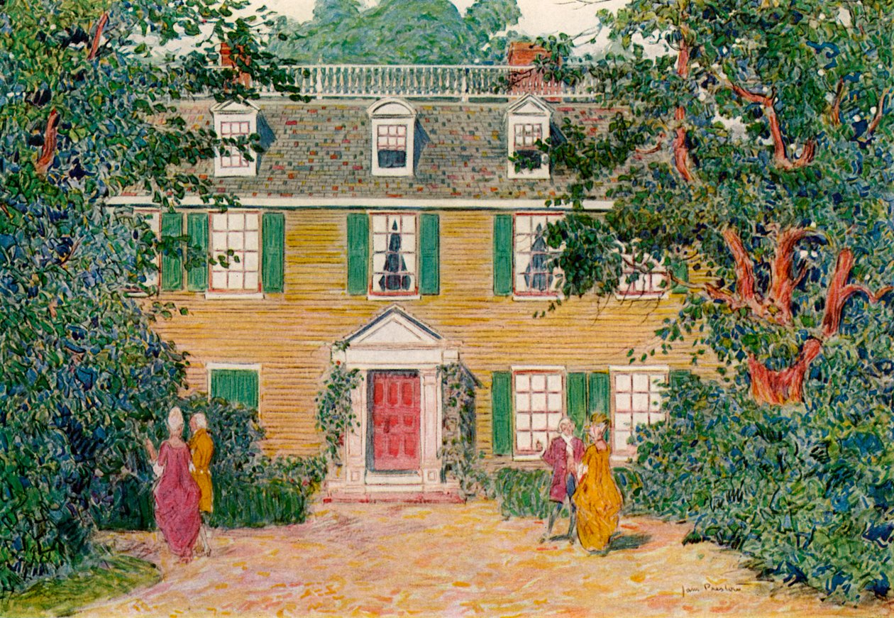 The Quincy House, New England, USA, c1700-tallet 1921. af James Preston