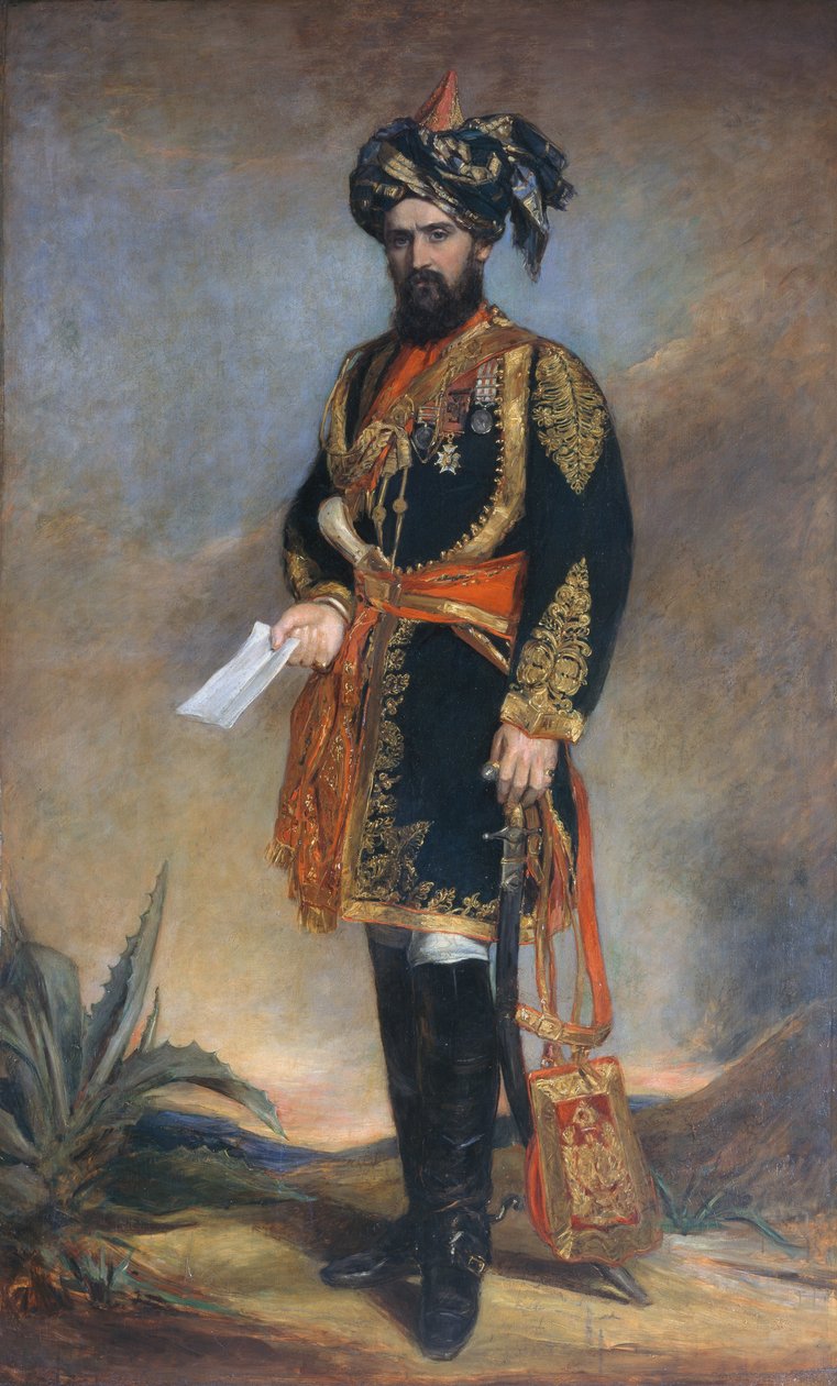 Oberst Probyn CB VC (1833-1924) Æres-ADC til vicekongen af Indien og HMs indiske kavaleri, ca. 1867 af James Rannie Swinton