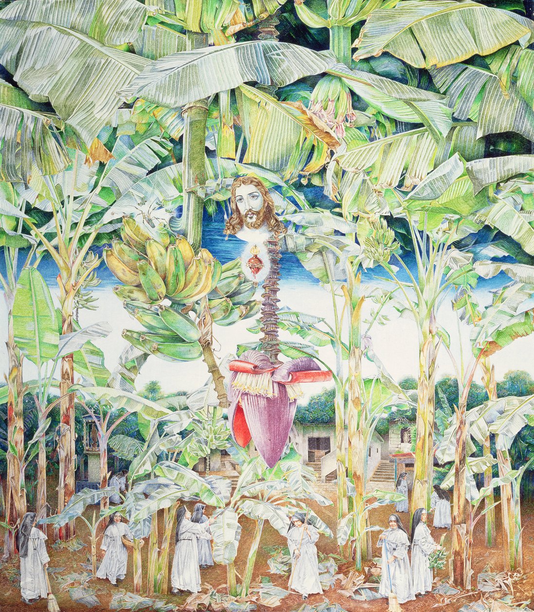 Mirakuløs Vision af Kristus i bananlunden, 1989 af James Reeve