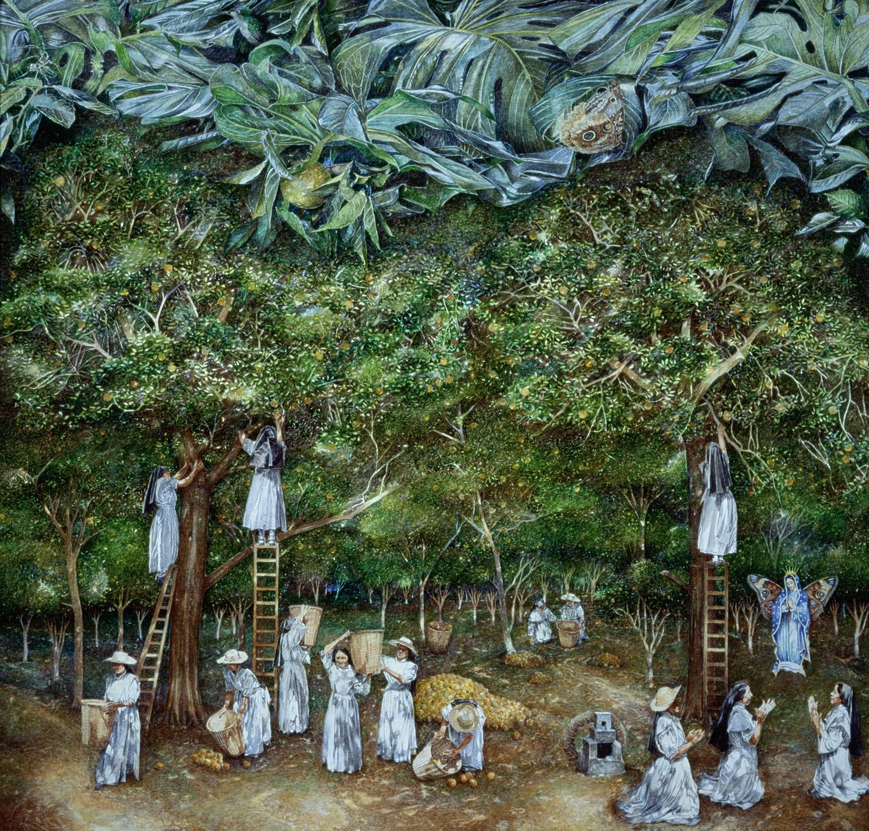 Mirakuløs Vision af Jomfruen i Orange Orchard, 1996 af James Reeve