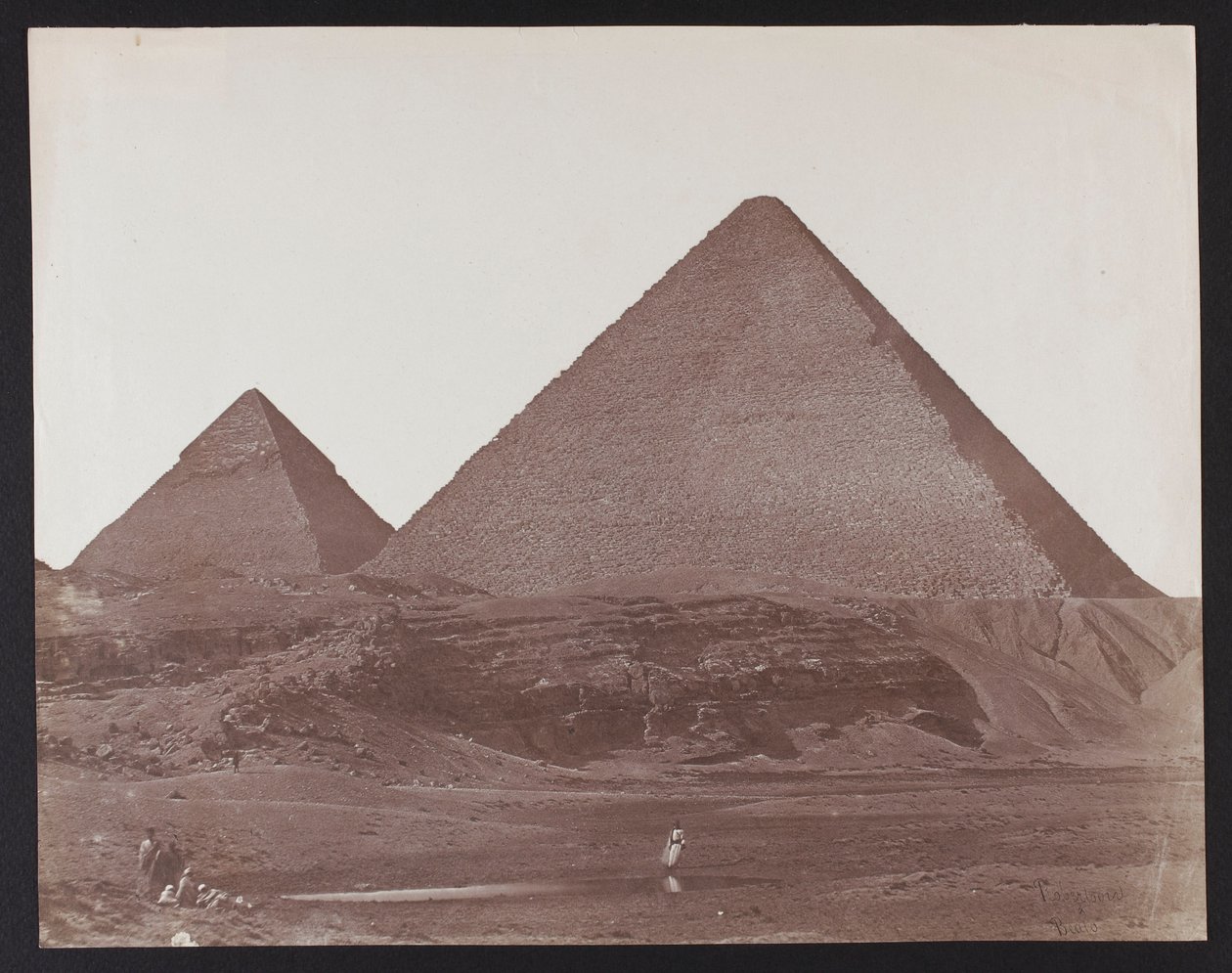 Egypten. Giza. Cheops- og Chefren-pyramiderne af James Robertson