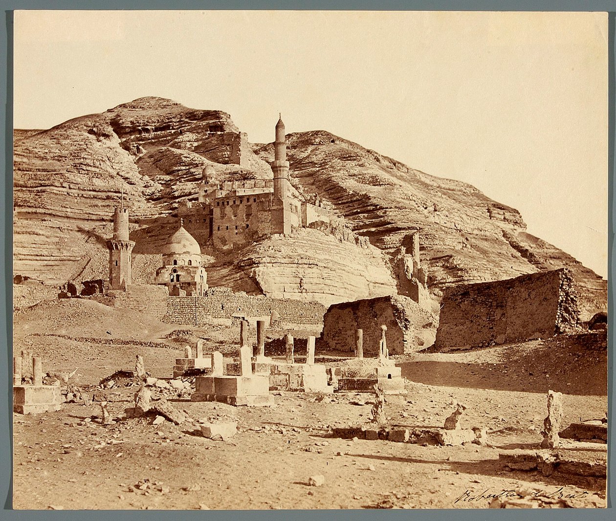 Egypten. Kairo. Muhammad Alis fort ved Mukattam-plateauet (18./19. århundrede) af James Robertson