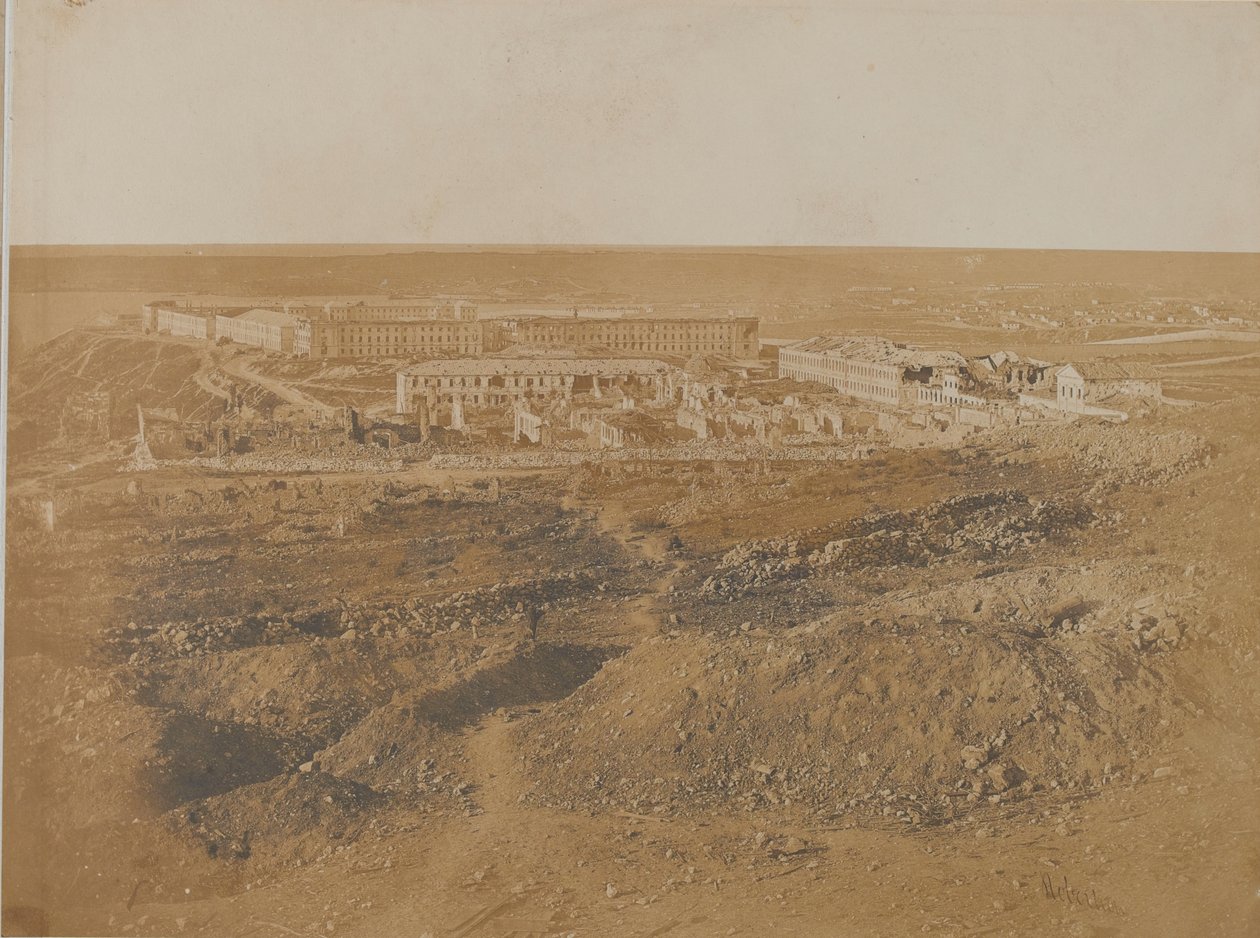 Den Store Kaserne efter belejringen, 1855 af James Robertson