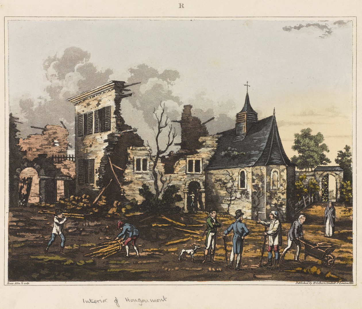 Interiør af Hougoumont, fra 