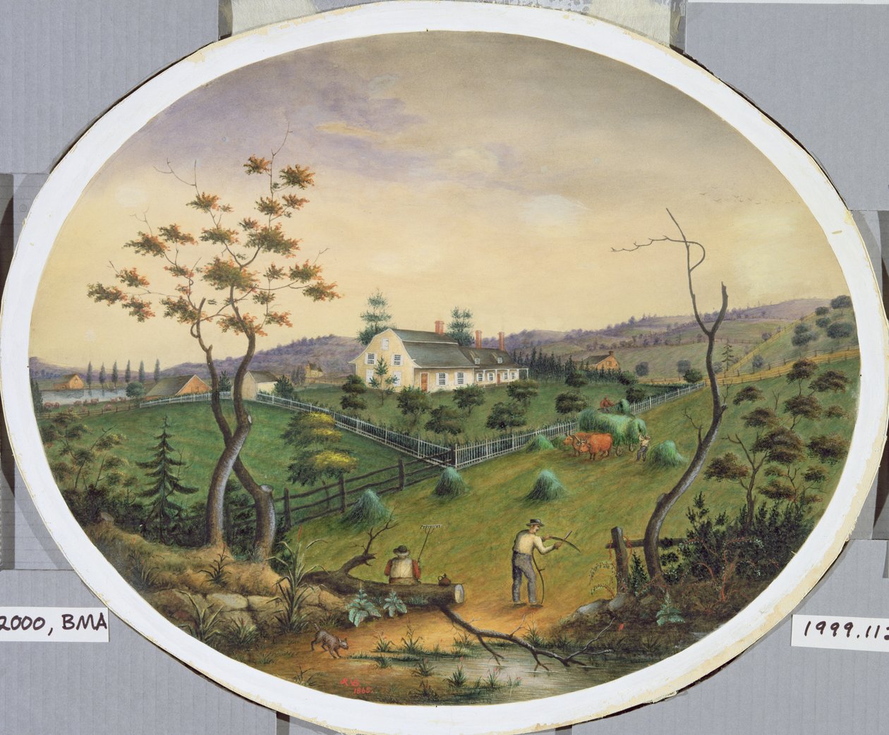 Van Brunt Homestead, ca. 1865 (wc på papir) af James Ryder van Brunt