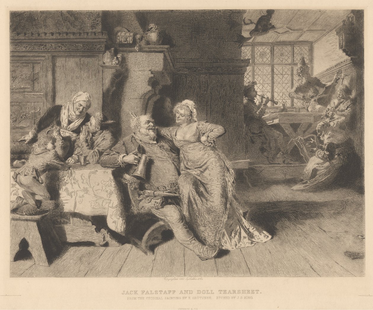 Jack Falstaff og Doll Tearsheet af James S. King