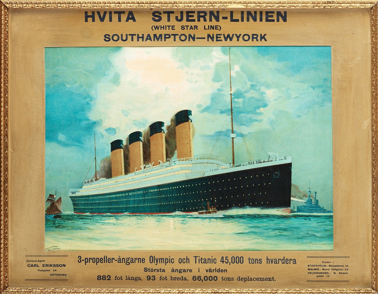 Titanic & Olympic, ca. 1911 af James Scrimgeour Mann
