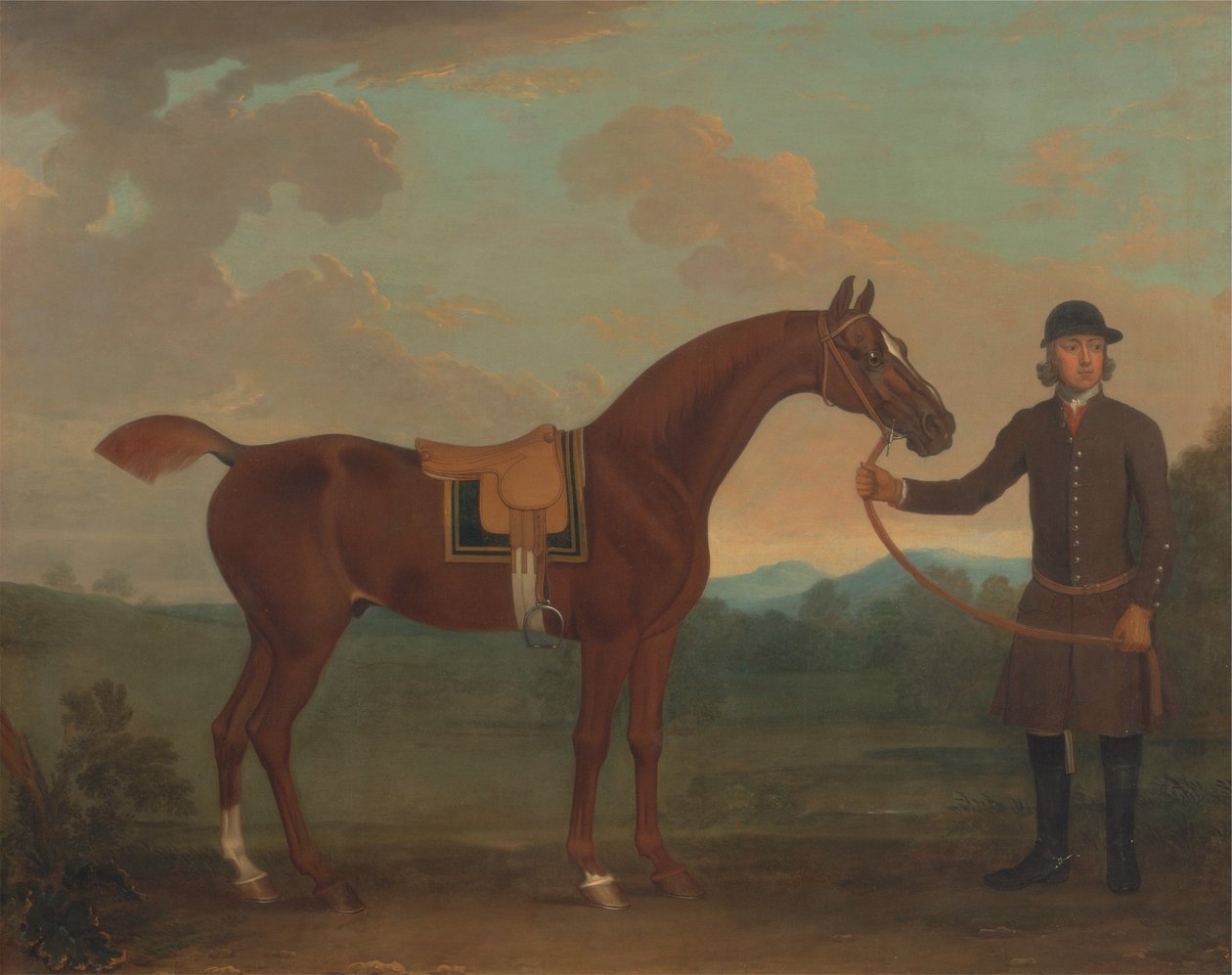 Gammel ræv holdt af en brudgom af James Seymour