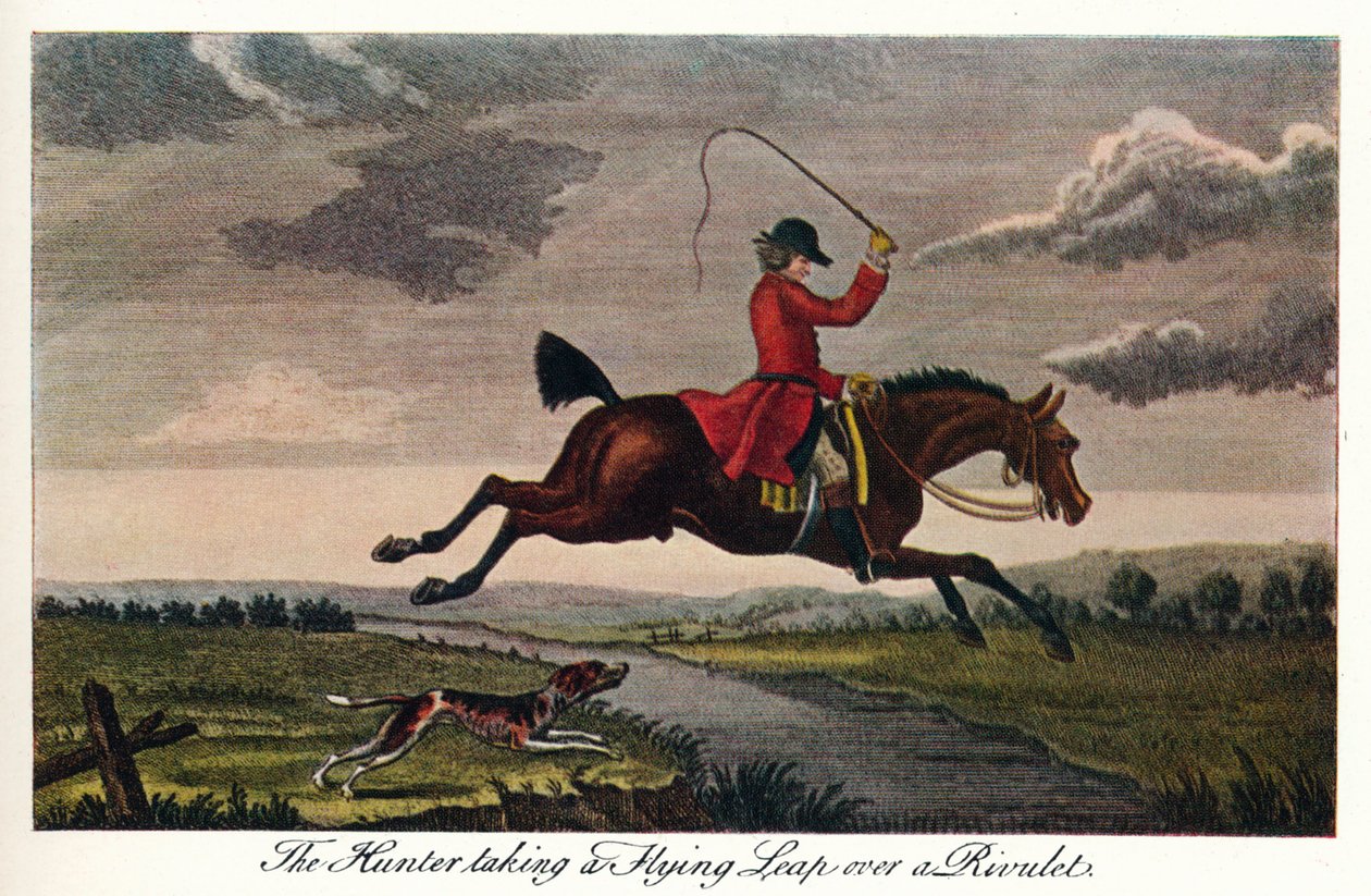 Jægeren tager et flyvende spring over en rivulet, c1740, 1922 af James Seymour