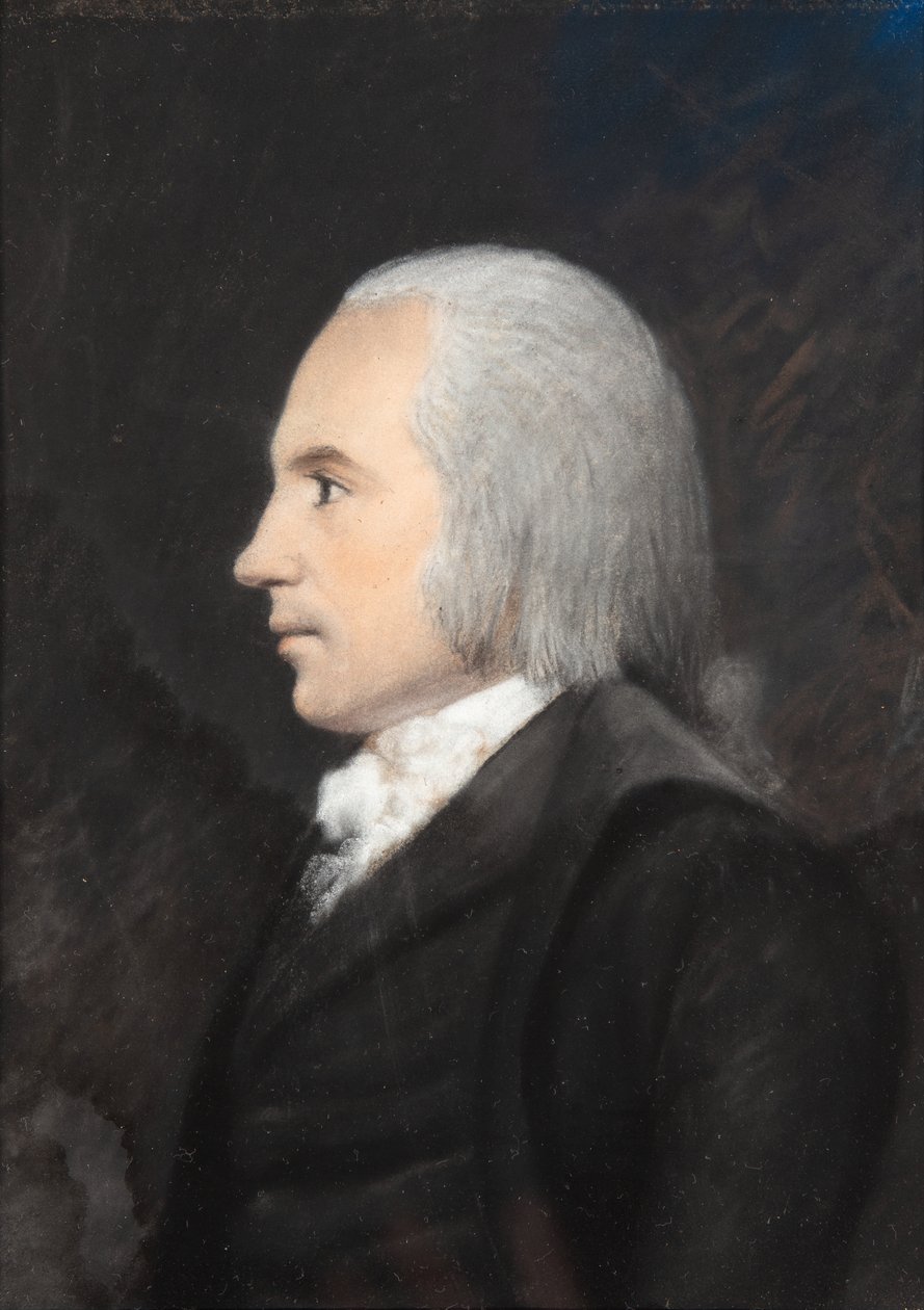 Aaron Burr, ca. 1797 (farvepastel på gråt papir) af James Sharples