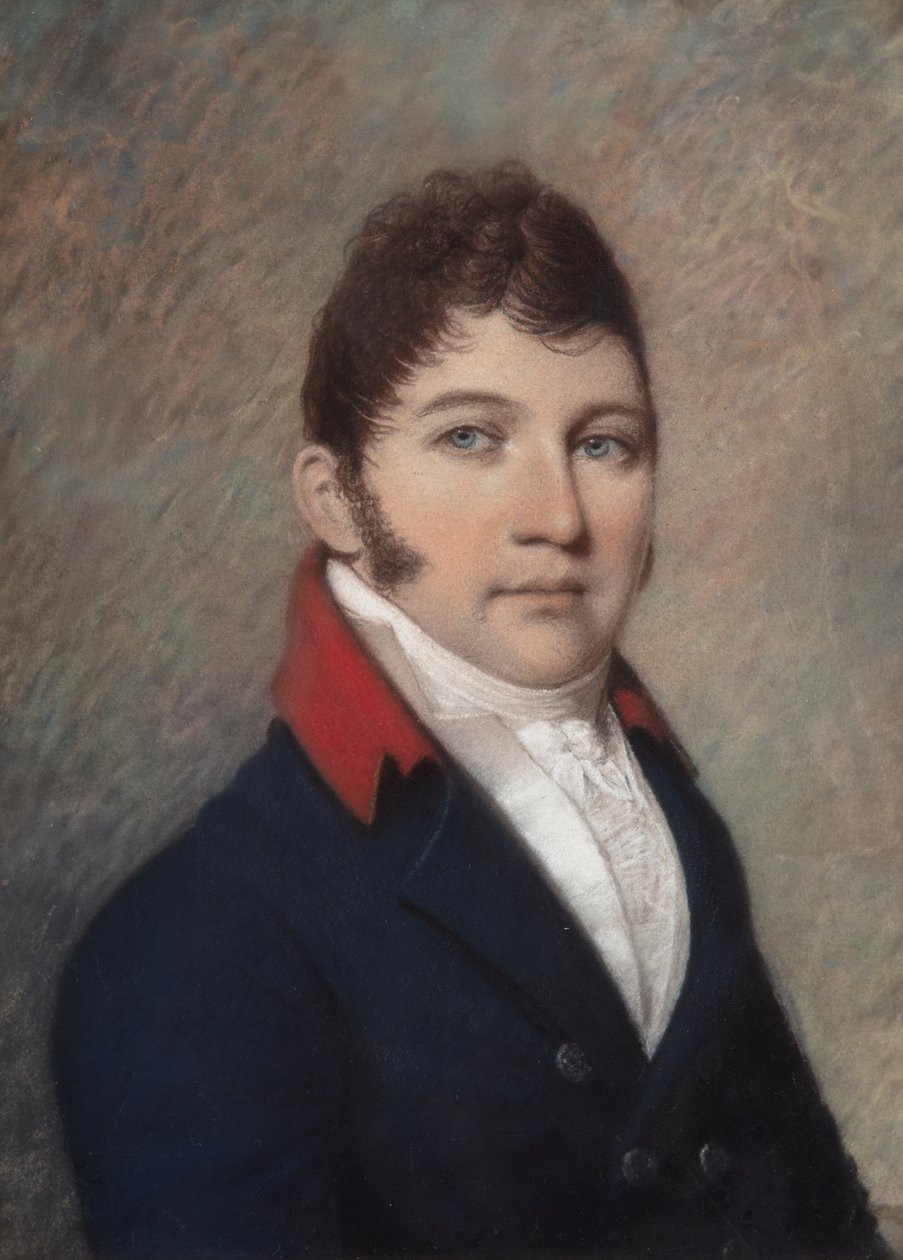 Francis J. Jackson, 3/1810 (pastel på gråt papir) af James Sharples