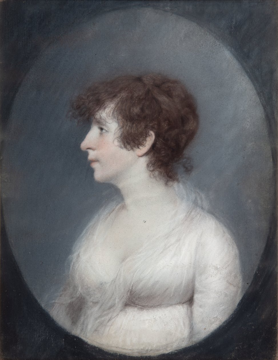 Lady Wilmot (pastel på gråt papir) af James Sharples