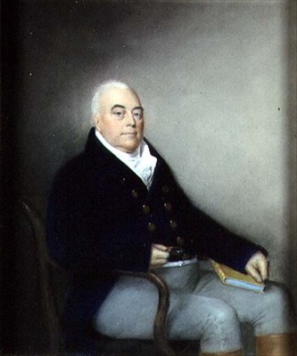 Portræt af en ældre siddende gentleman, ca. 1795 (pastel på papir) af James Sharples
