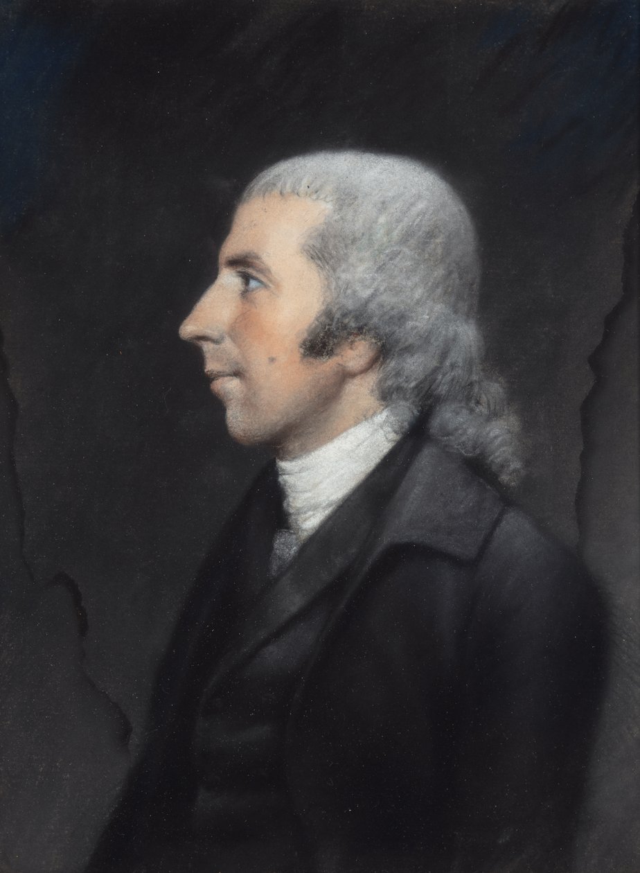 Rev. Jedidiah Morse (pastel på gråt papir) af James Sharples