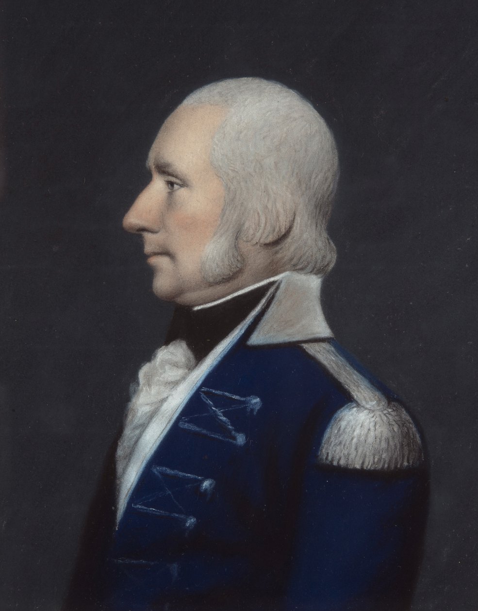 Sir G. Dunbar (pastel på gråt papir) af James Sharples