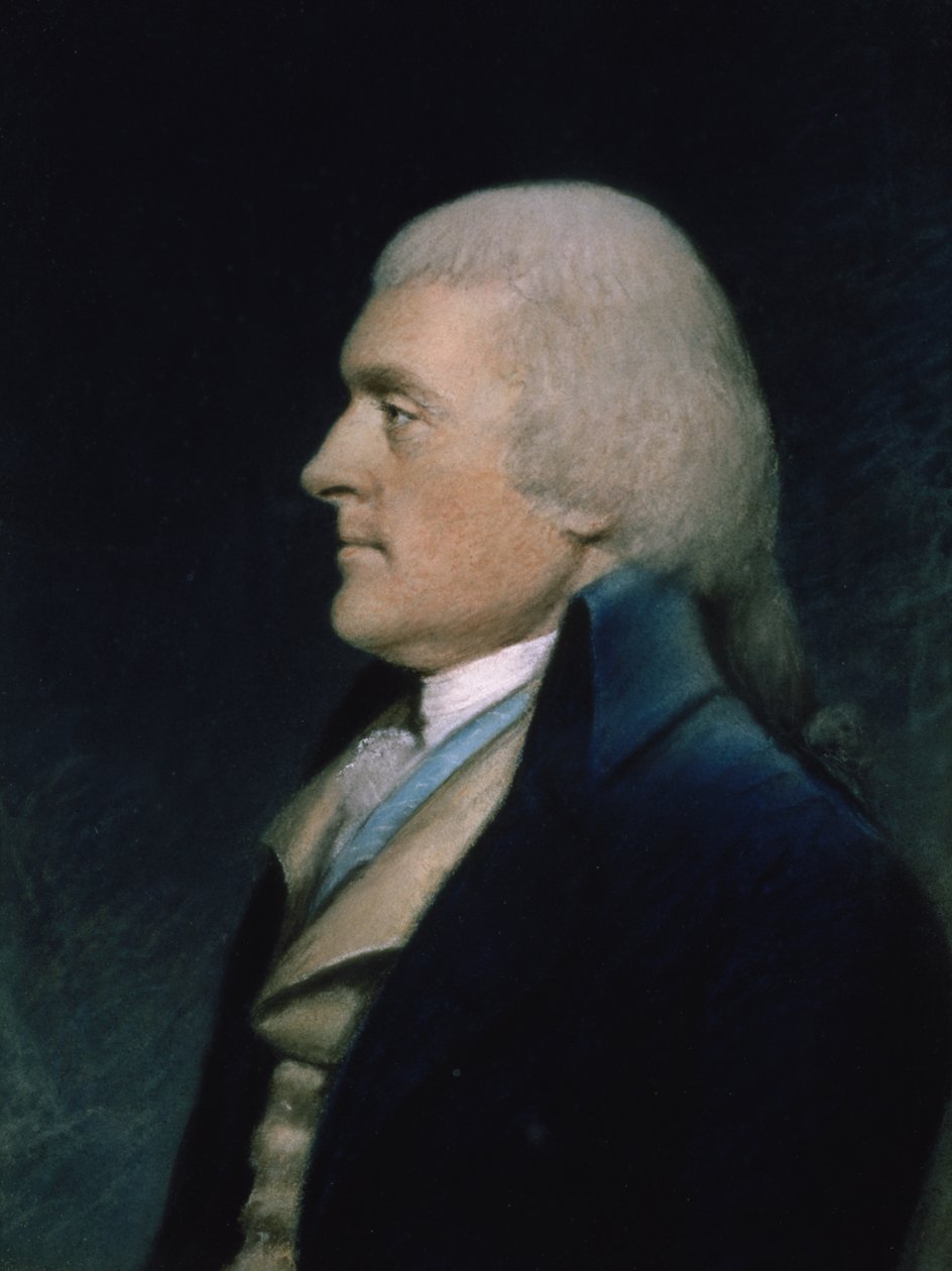 Thomas Jefferson (1743-1826) ca. 1797 (pastel på papir) af James Sharples