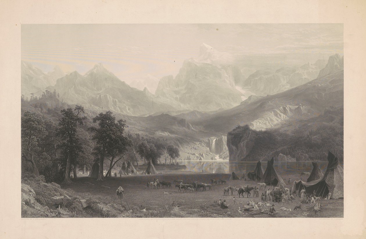 Rocky Mountains af James Smillie, after Albert Bierstadt