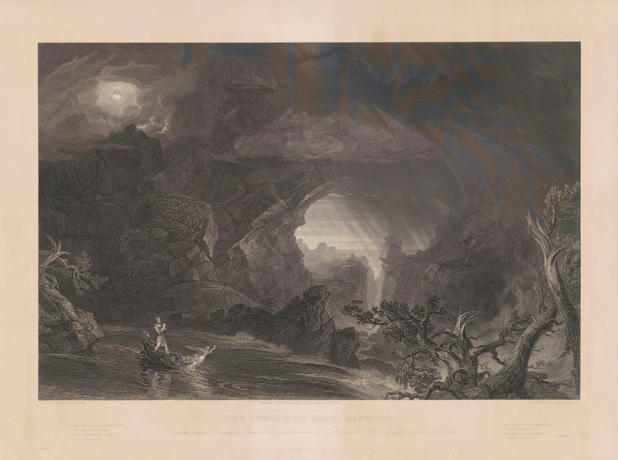 Livets rejse: manddom af James Smillie, after Thomas Cole