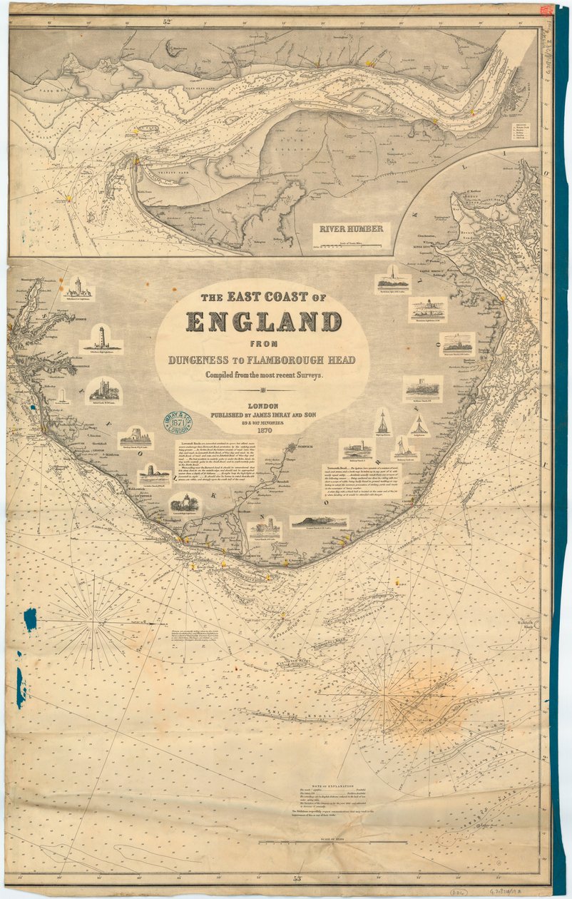 Englands østkyst fra Dungeness til Flamborough Head af James & Son Imray