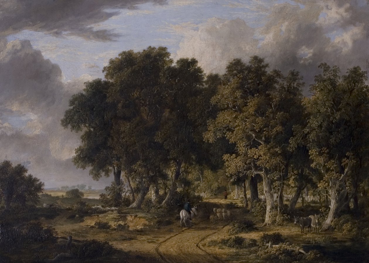 A View in the New Forest, midten af det 19. århundrede af James Stark