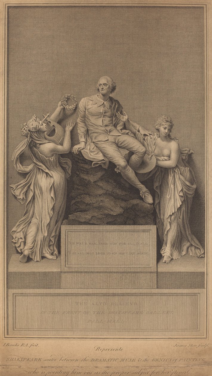 Monument til William Shakespeare af James Stow after Thomas Banks