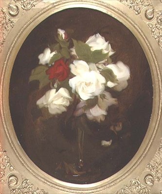Stilleben med roser (olie på lærred) af James Stuart Park