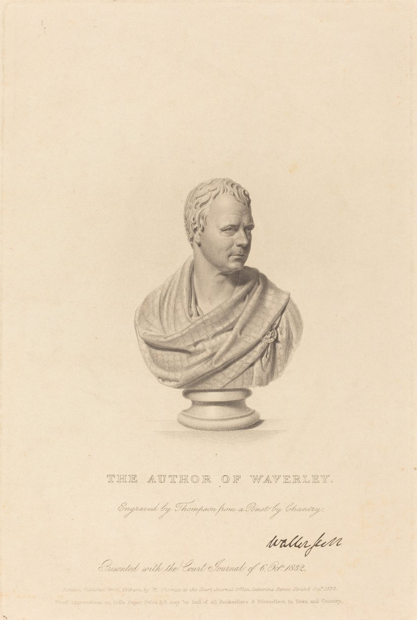 Buste af Sir Walter Scott af James Thomson after Sir Francis Legatt Chantrey