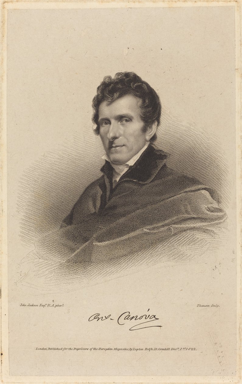 Antonio Canova af James Thomson possibly after John Jackson