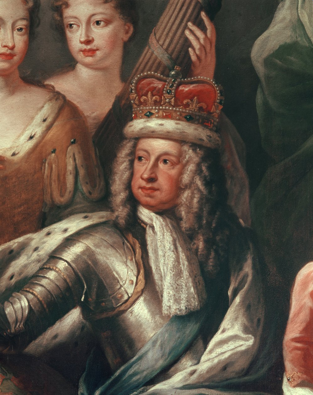 Detalje af George I fra Painted Hall, Greenwich af James Thornhill