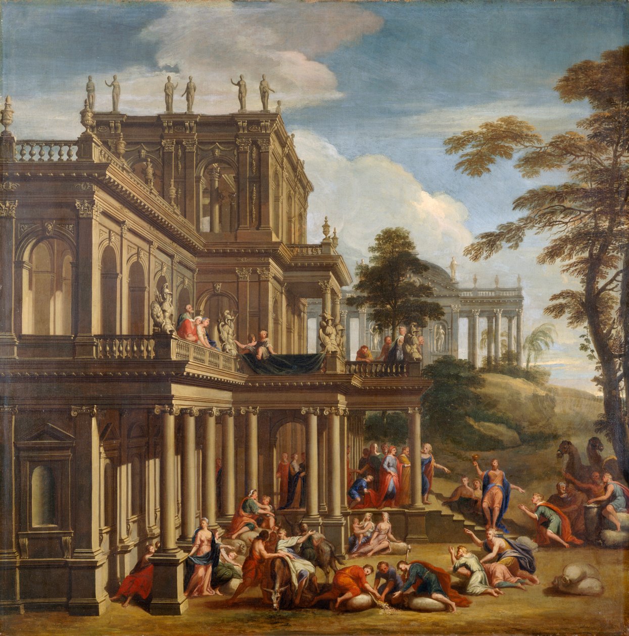 Joseph and his Brethren - The Discovery of the Cup c.1705 (olie på lærred) af James Thornhill