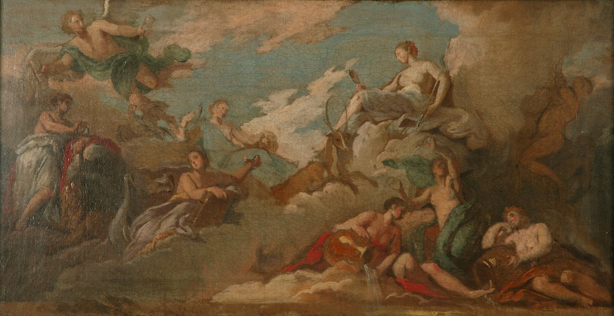 Time, Prudence and Vigilance, ca. 1716 (olie på lærred) af James Thornhill