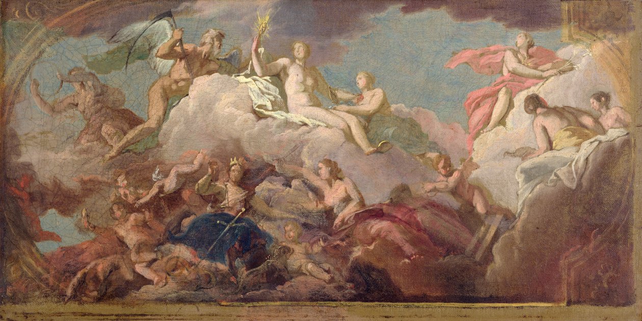 Time, Truth and Justice, ca. 1716 (olie på lærred) af James Thornhill