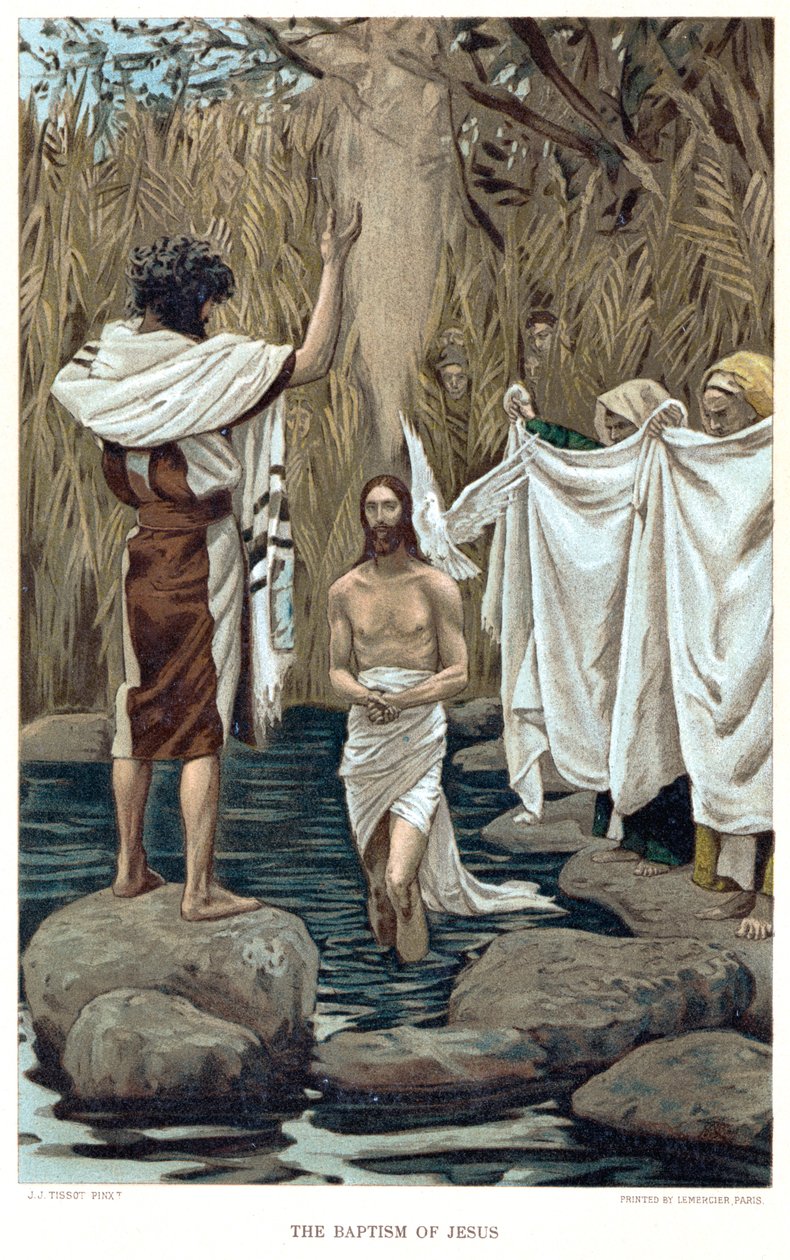 Jesu dåb af Johannes Døberen, c1890 af James Tissot