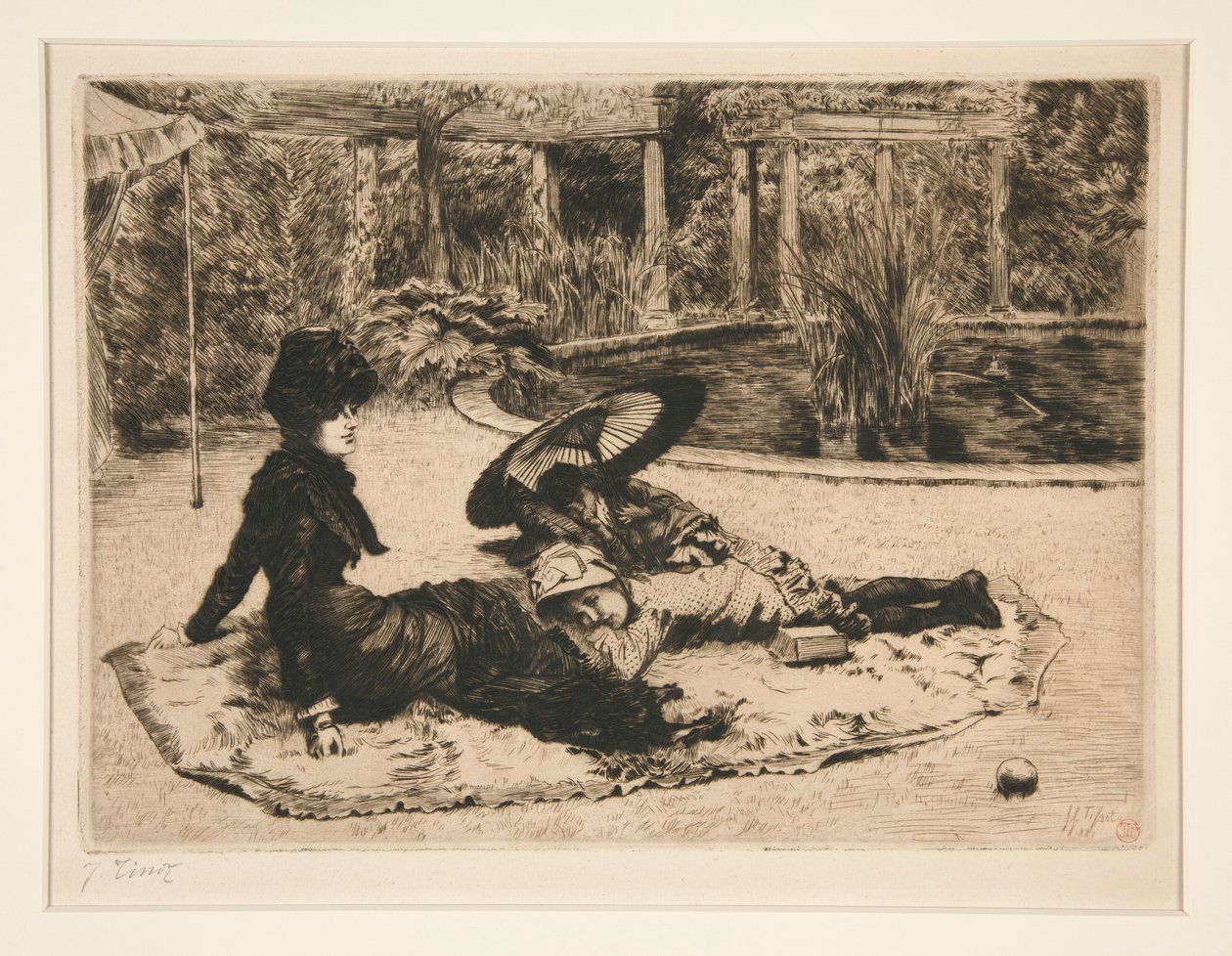 Ved siden af poolen (sur l af James Tissot